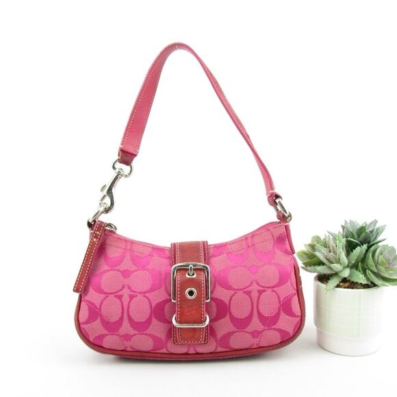 Coach Y2K Vintage Pink Signature Demi Bag - Picture 1 of 9